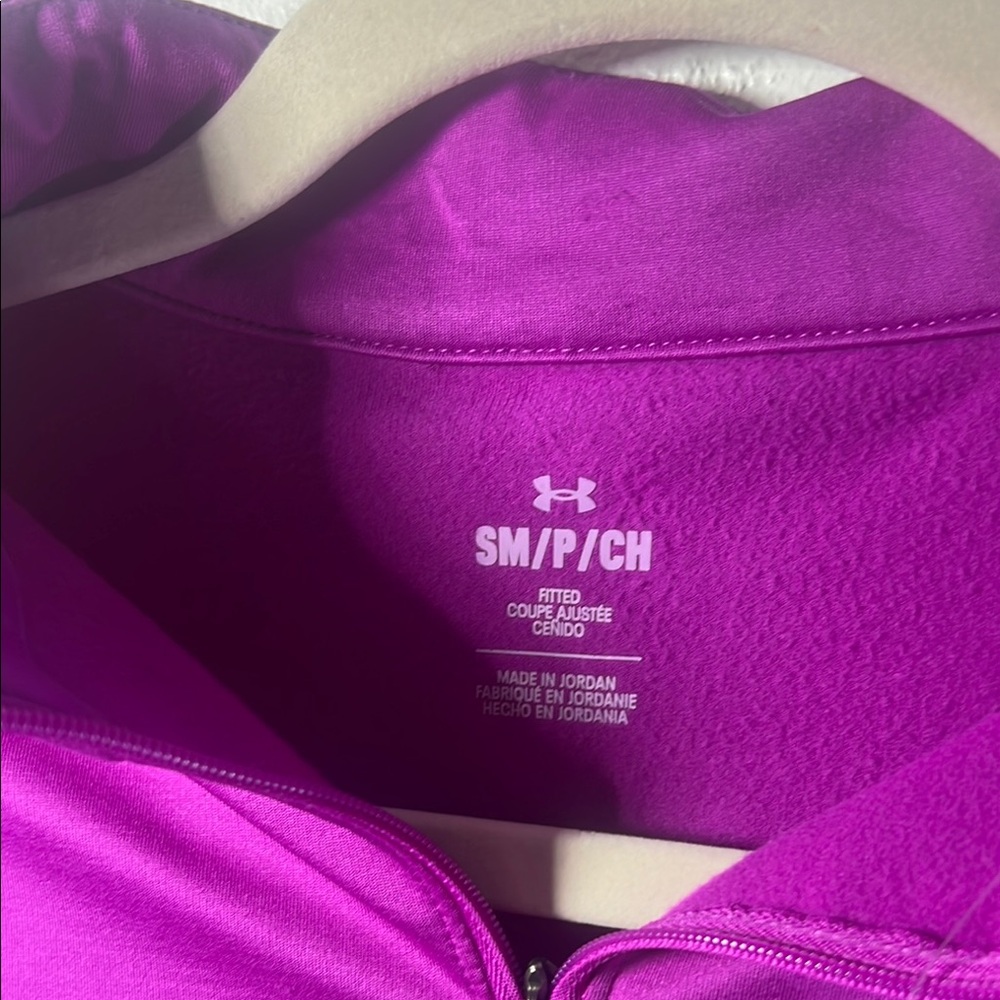 Under Armour Purple Long Sleeve 1/2 zip training pullover - Picture 2 of 5